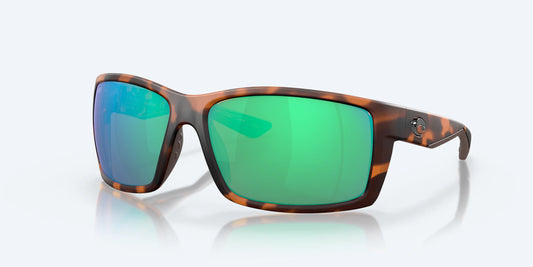 New Authentic Costa Sunglasses-Reefton 66-Matte Retro Tortoise w/Green Mirror-580G
