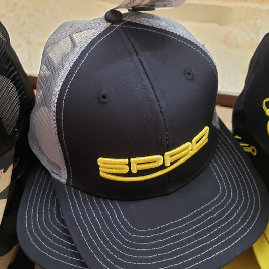 SPRO Trucker Hat-Black/Gray Mesh