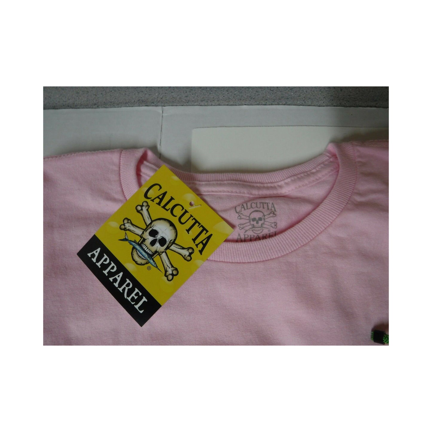 New Authentic Calcutta Short Sleeve Shirt/ Front Pocket/Original Logo  Pink 2XL