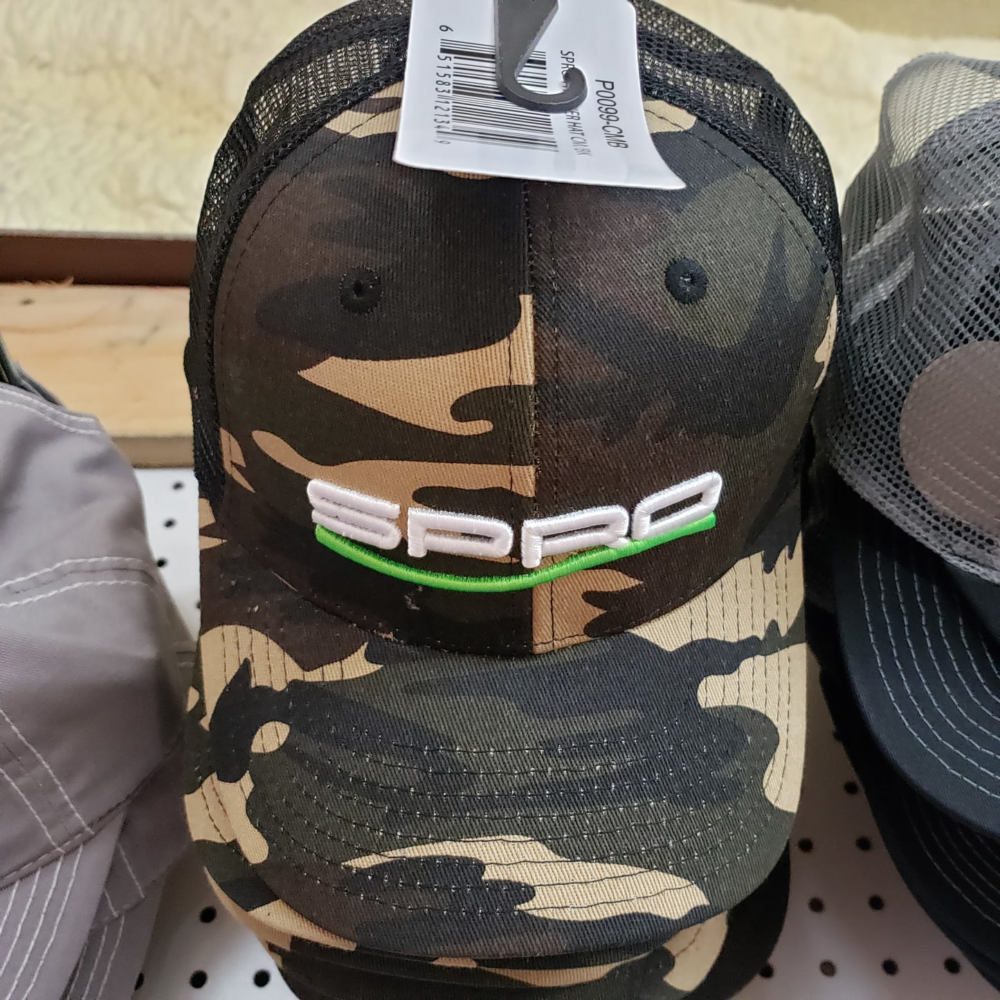 SPRO Trucker Hat-Camo/Black/White