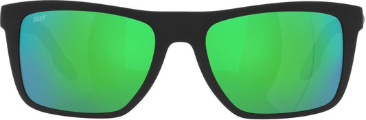 New Authentic Costa Sunglasses-Mainsail-Matte Black w/Green Mirror-580P