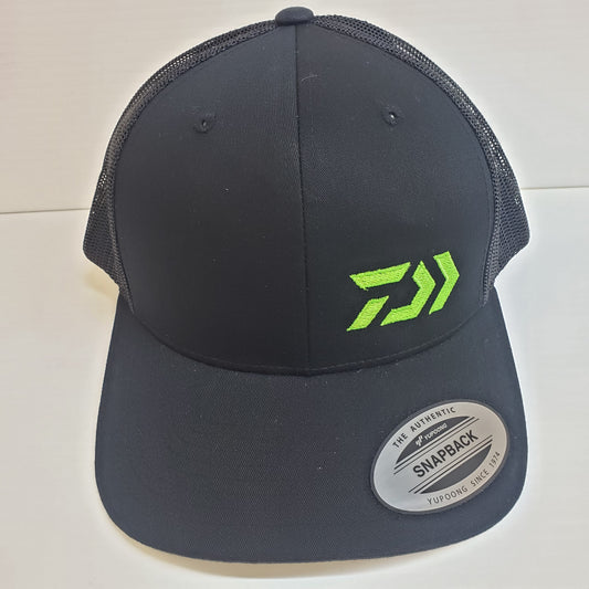Daiwa Hat-Black w/ Lime Green Logo/Black Mesh