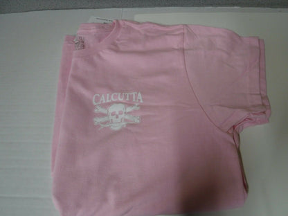 New Authentic Calcutta Short Sleeve Shirt/ Front Pocket/Original Logo  Pink XLarge