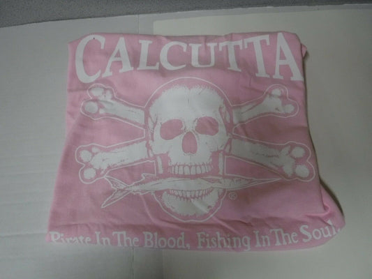 New Authentic Calcutta Short Sleeve Shirt/ Front Pocket/Original Logo  Pink Large