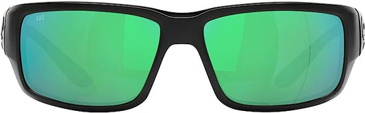 New Authentic Costa Sunglasses-Fantail 01-Blackout w/ Green Mirror -580G