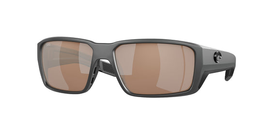 New Authentic Costa Sunglasses-Fantail Pro 98-Matte Gray w/Copper Silver Mirror-580G