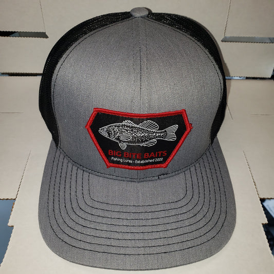 Big Bite Baits Gray Paragon Trucker Snap Back Hat