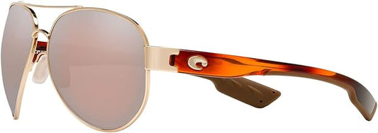 New Authentic Costa Sunglasses-South Point 84-Rose Gold w/Silver Mirror-580P