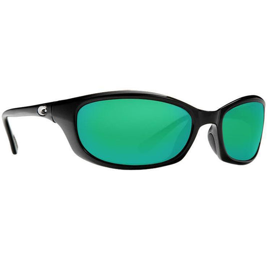New Authentic Costa Sunglasses-Harpoon 11-Shiny Black w/Green Mirror-580G