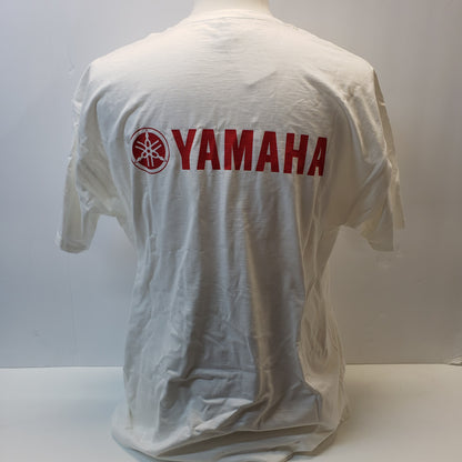 New Yamaha T-Shirt Short Sleeve White with Red Logo