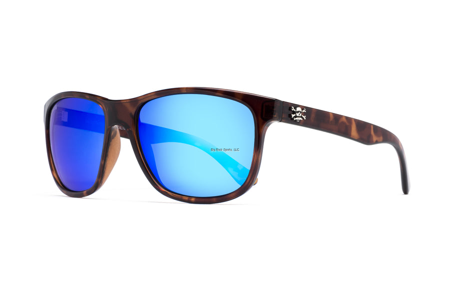 New Authentic Calcutta Maya Sunglasses-Tortoise/Blue Mirror Lens