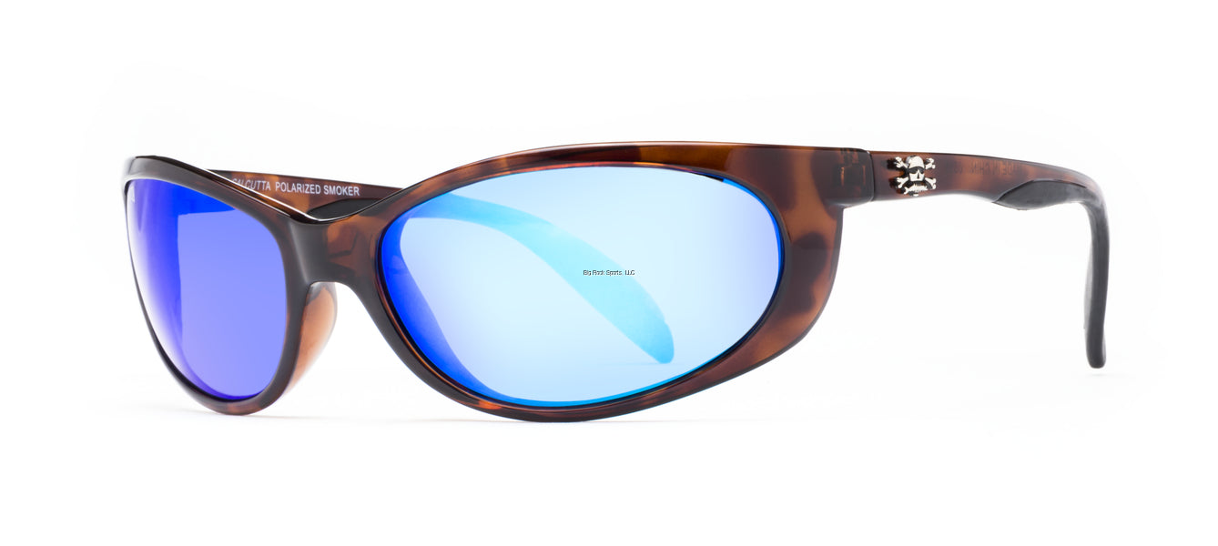 New Authentic Calcutta Nantucket Sunglasses-Tortoise/Blue Mirror Lens