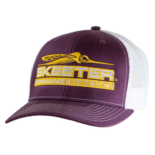 New Authentic Skeeter Hat-Maroon/White Mesh