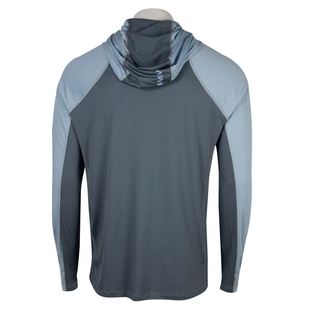 New Authentic Skeeter Simms Steel Blue/Storm SolarVent Hoodie-