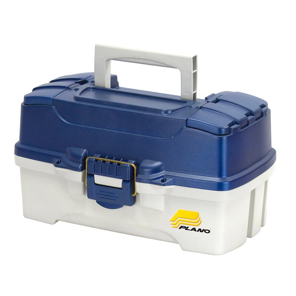 Plano 2-Tray Tackle Box Blue/White