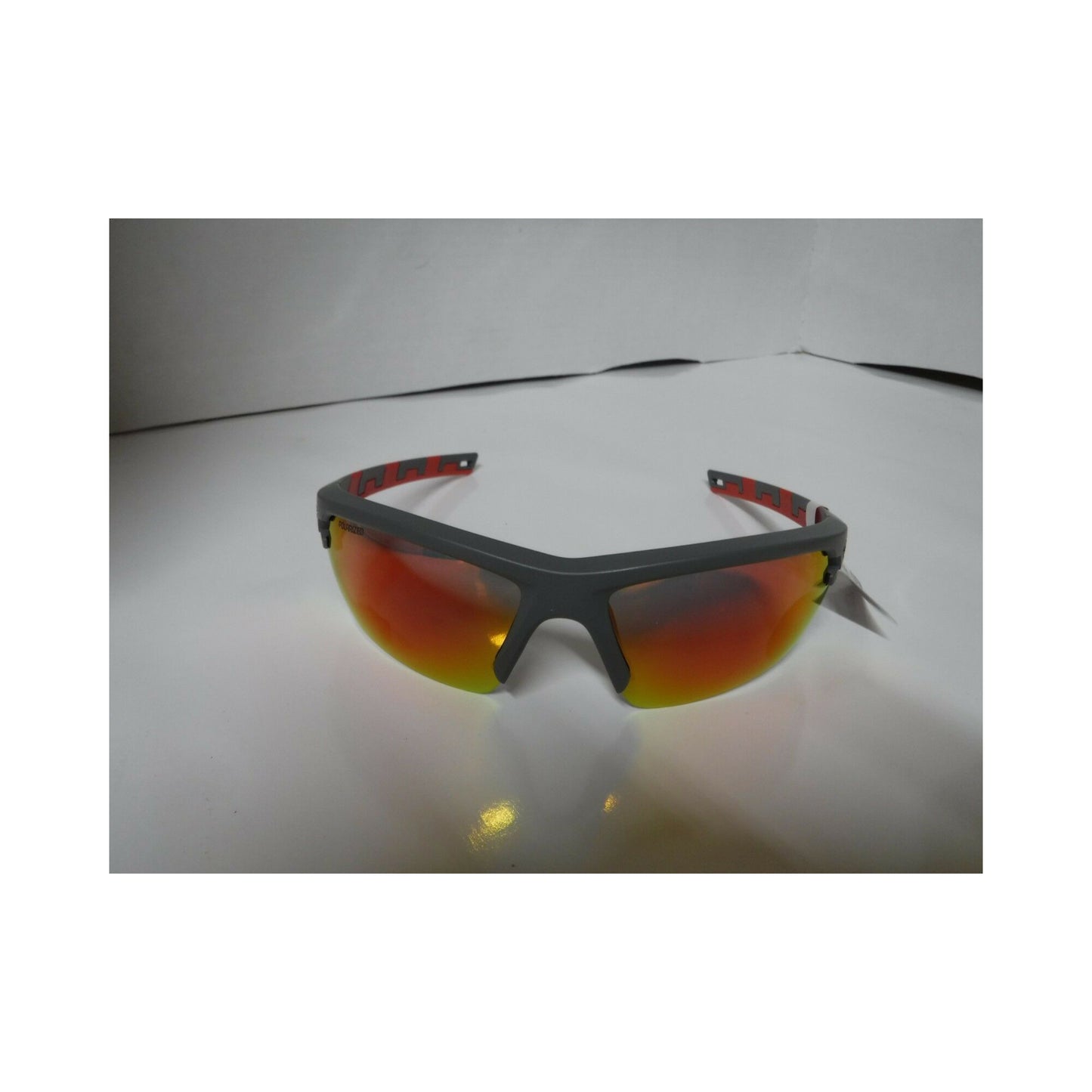 Gray and Red Frame/ Sunrise Mirror Lens