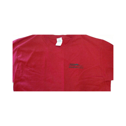 New Authentic Skeeter Short Sleeve T-Shirt Cherry Red/ Back- Medium