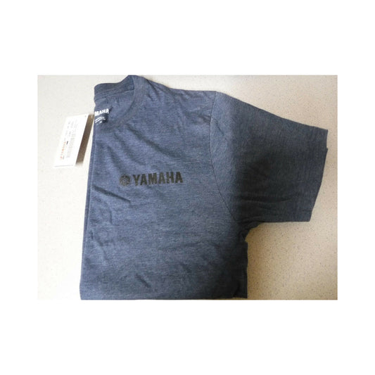 New Yamaha T-Shirt Short Sleeve Tuning Fork Heather with Black Logo Small