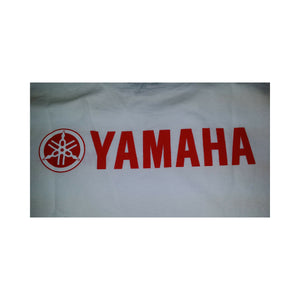 New Yamaha T-Shirt Short Sleeve White with Red Logo