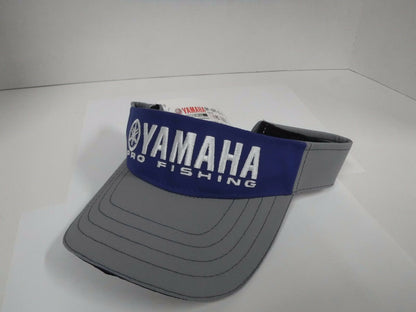 New Authentic Yamaha Pro Fishing Adjustable Visor- Blue with Gray Bill and Band