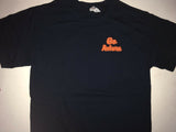 Auburn Univeristy T-Shirt/ Front Go Auburn/ Back I Bleed Orange & Blue in Orange over Tiger Print State  Small