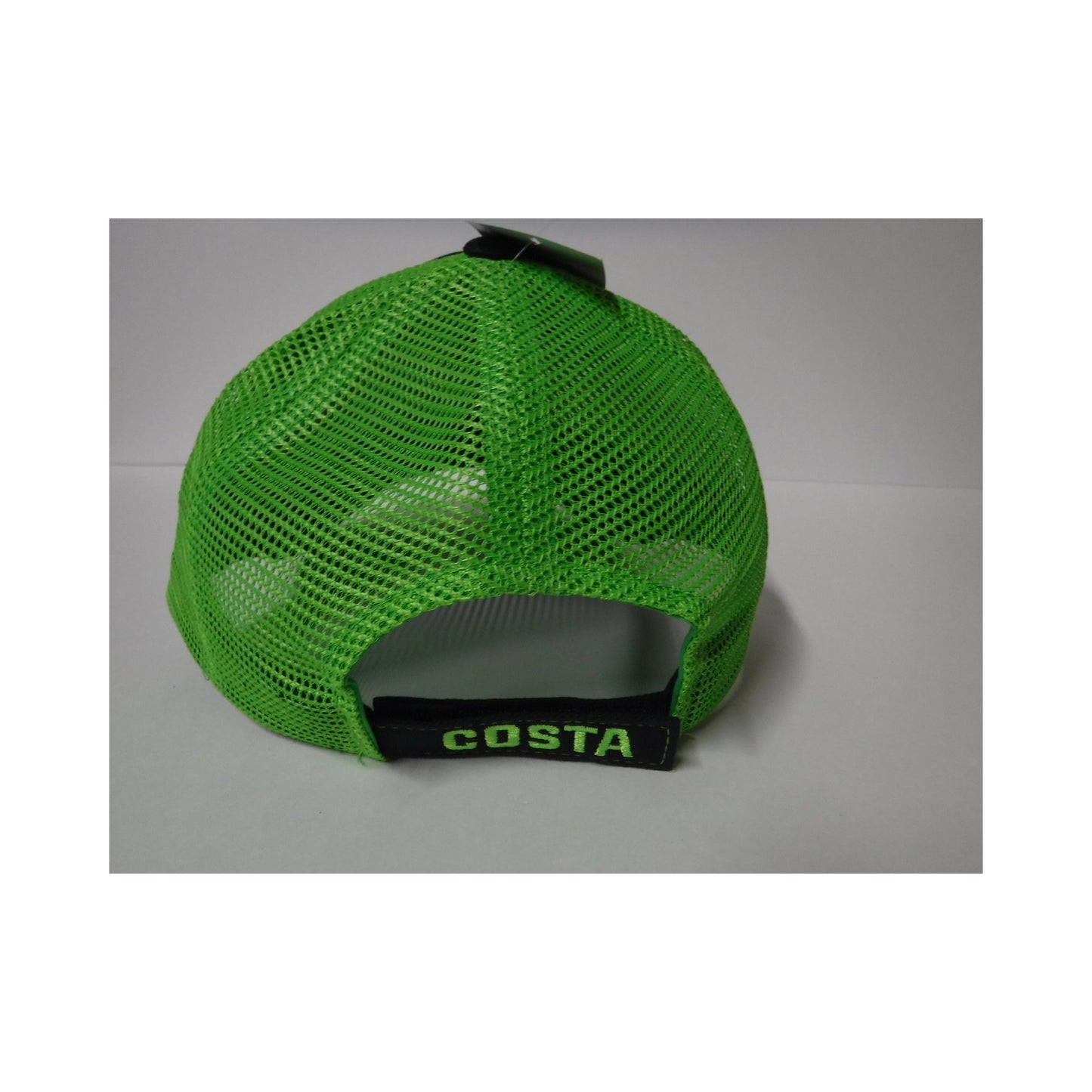 New Authentic Costa Trucker Hat Adjustable Black Neon Green Logo and Mesh