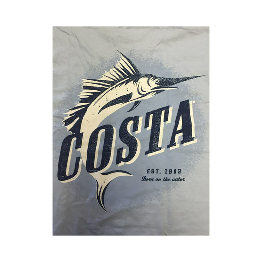 New Authentic Costa Short Sleeve T-Shirt Oasis Blue Small