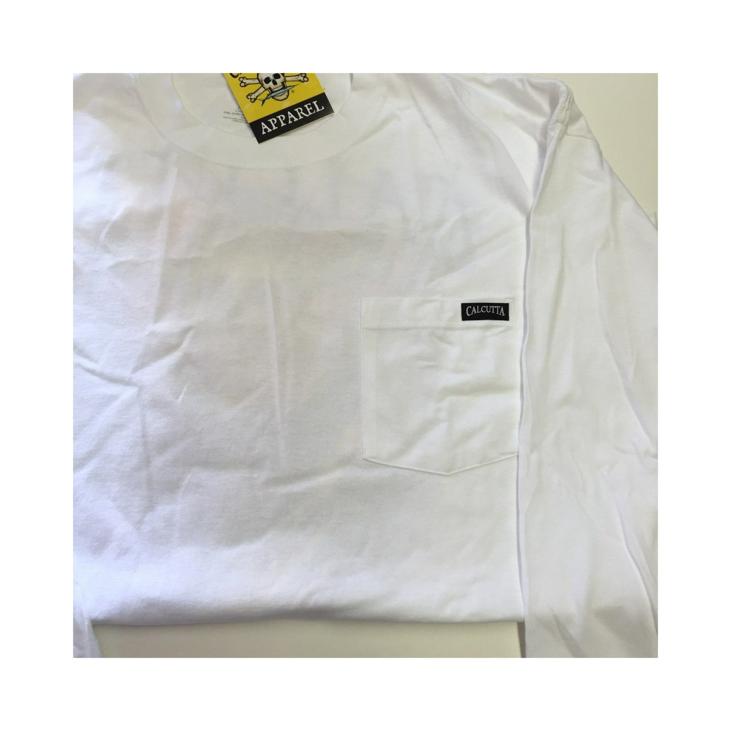 New Authentic Calcutta Long  Sleeve Shirt White/ Front Pocket/ Back Sailfish 2XL