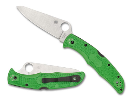 NEW Spyderco Pacific Salt 2 C91FPGR2 Plainedge Green Frn LC