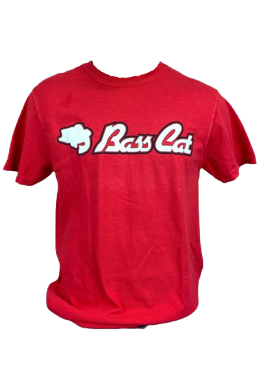 Bass Cat Comfort Color T-Shirt-Red 2XLarge