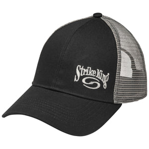 Strike King Trucker Hat Black with Black Mesh