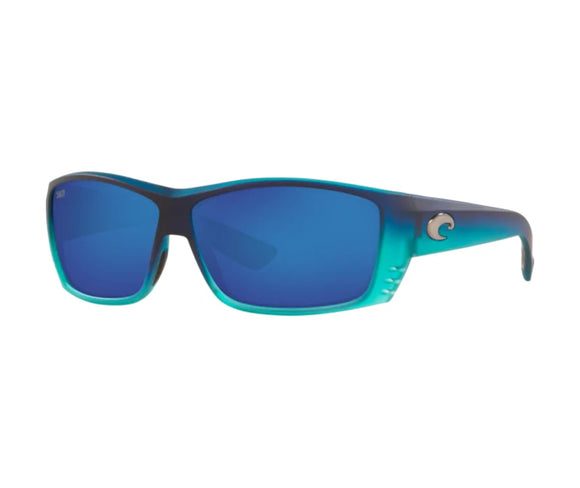 New Authentic Costa Del Mar Cat Cay Caribbean Sunglasses Fade Blue Mirror Lens 580P
