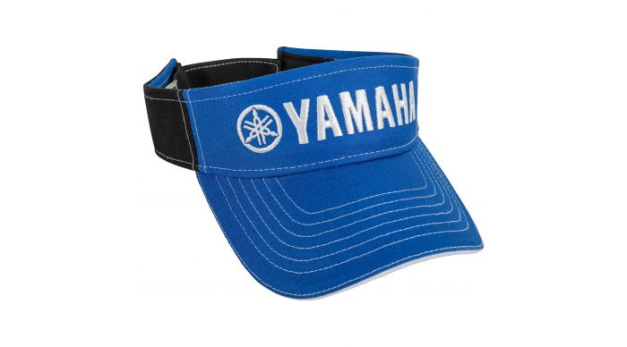 New Authentic Yamaha Visor-Blue/Black/White Logo