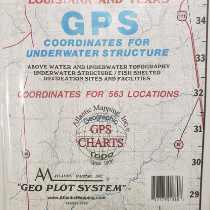 Atlantic Mapping GPS Paper Map Toledo Bend North