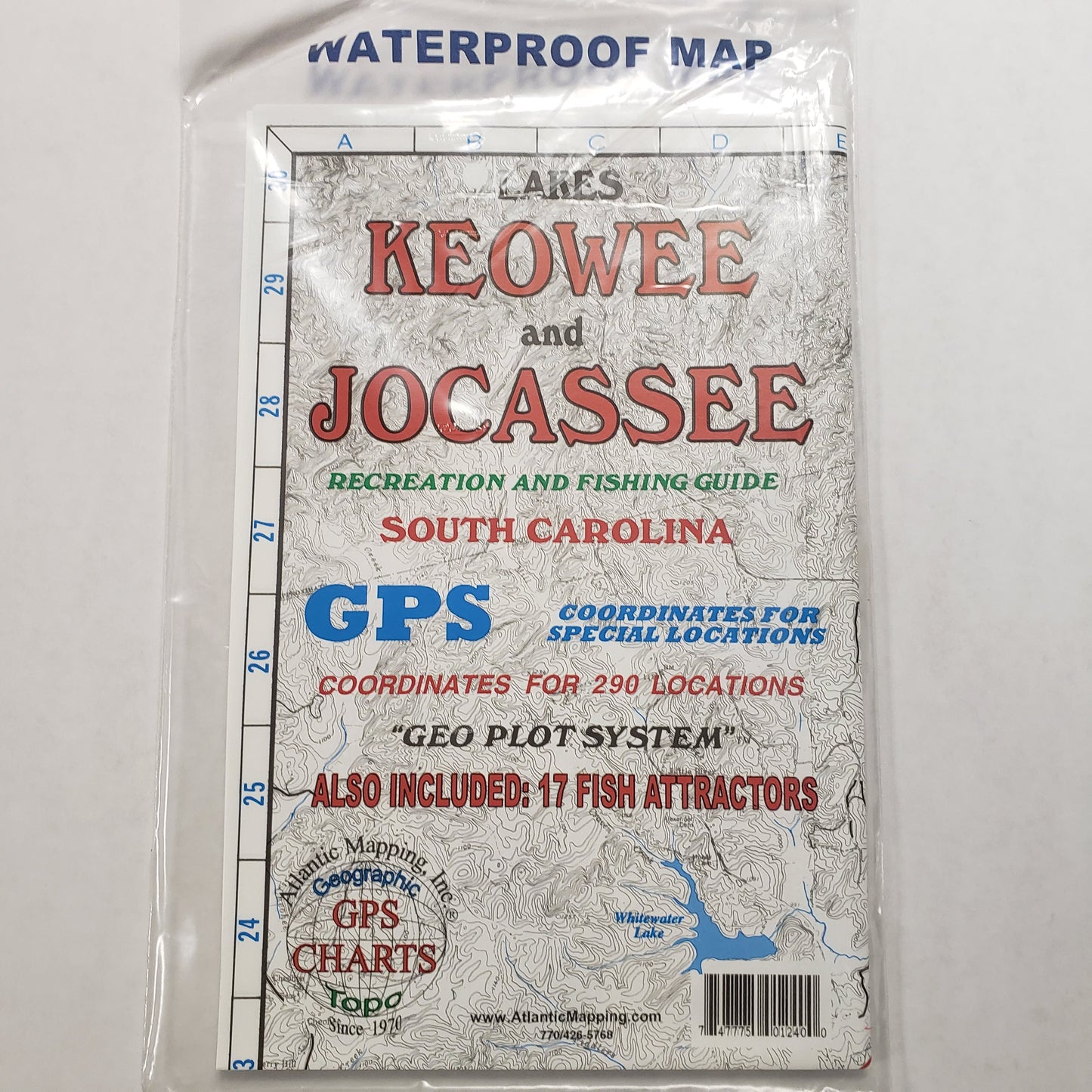 Atlantic Mapping GPS Waterproof Map Keowee/Jocassee