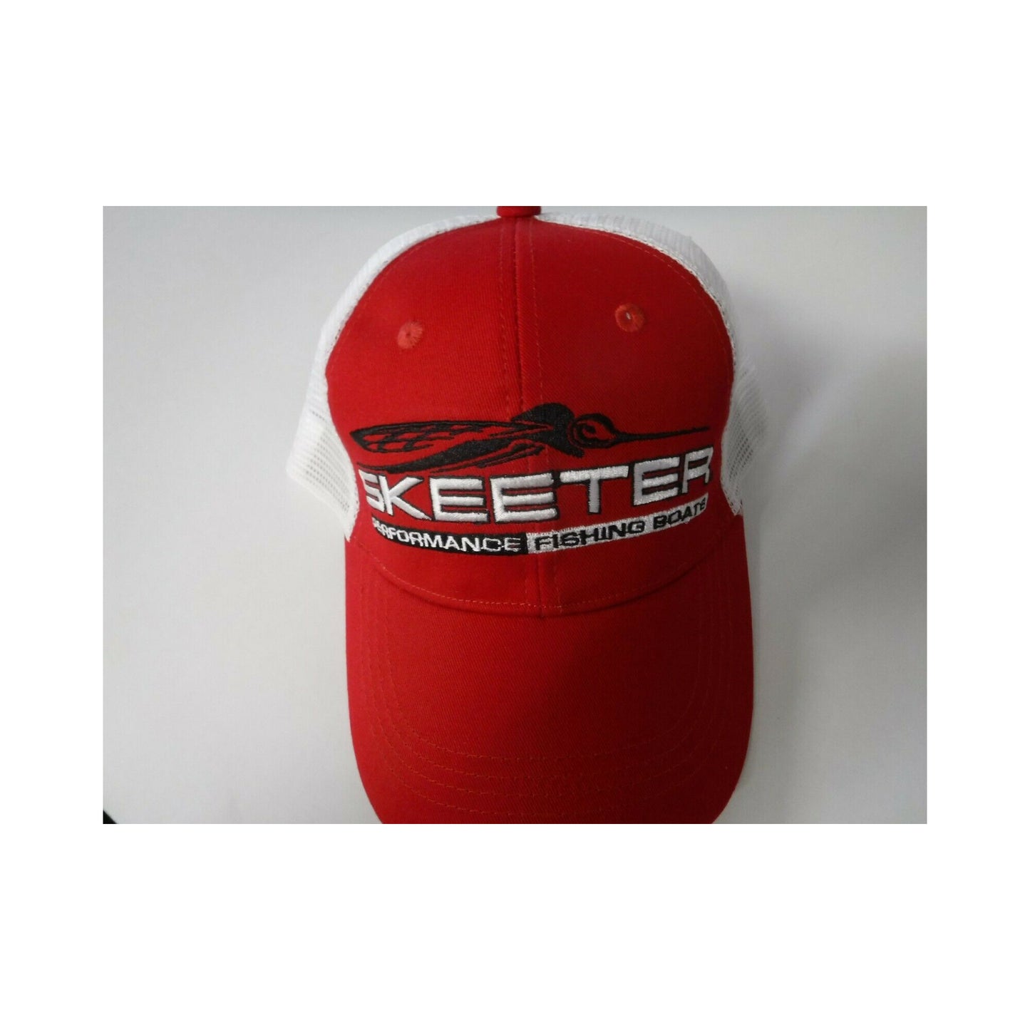 New Authentic Skeeter Richardson Hat/ White Mesh/ Eat Sleep Fish