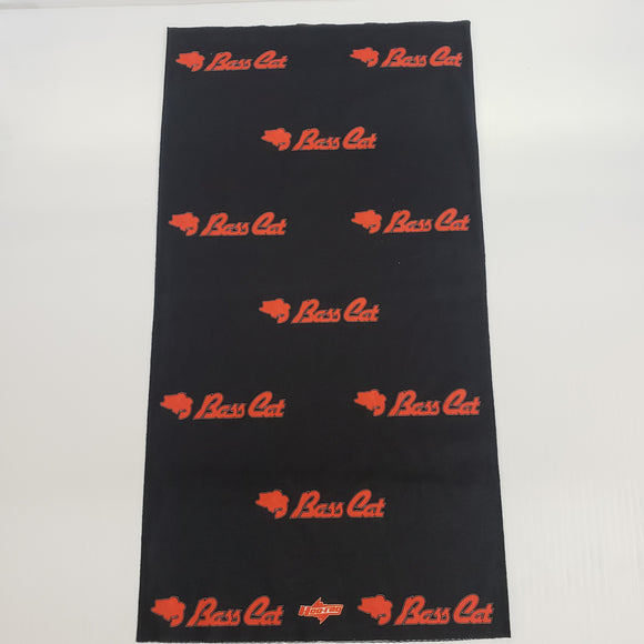 Bass Cat Hoo-rag/Gaiter-Black/Red Logo
