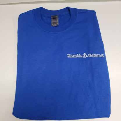 Buck's Island Unisex T-Shirt-Royal Blue Large
