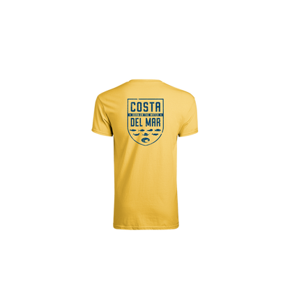 New Authentic Costa Species Shield Short Sleeve T-Shirt Butter