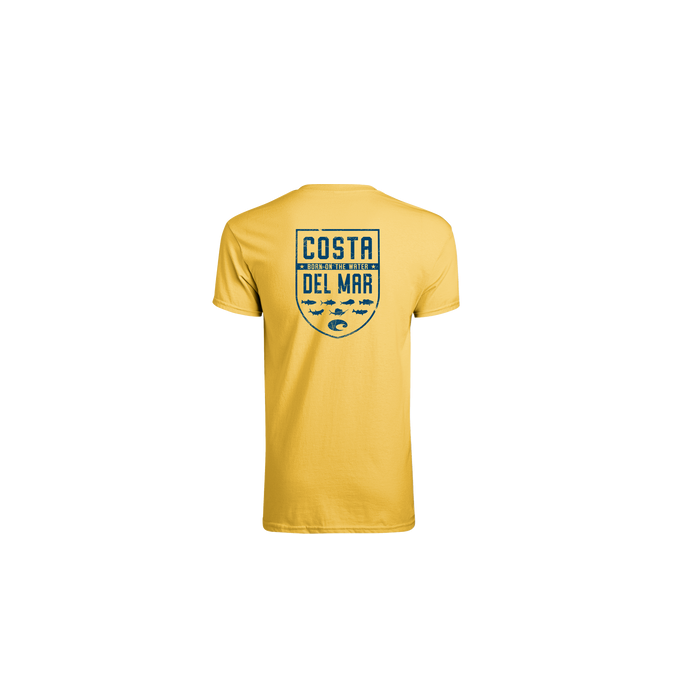 New Authentic Costa Species Shield Short Sleeve T-Shirt Butter