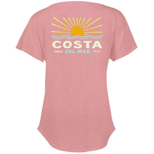 New Authentic Costa Del Mar Short Sleeve Carmel Desert RoseT-Shirt Large