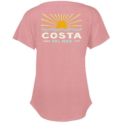 New Authentic Costa Del Mar Short Sleeve Carmel Desert RoseT-Shirt Medium
