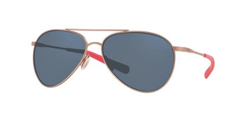 New Authentic Costa Piper Sunglasses Satin Rose Gold/Gray 580P