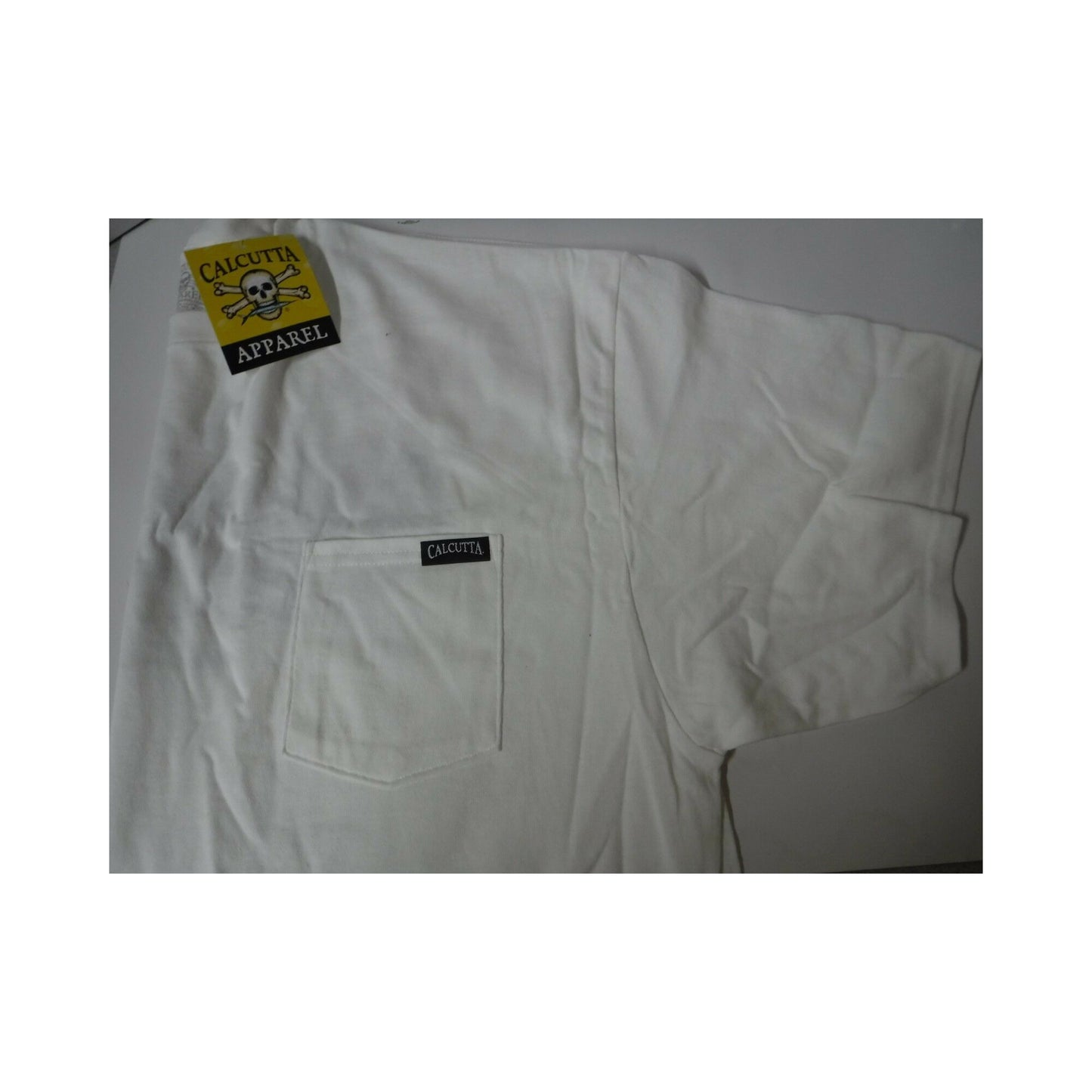 New Authentic Calcutta Short Sleeve Shirt  White- It's all About the Hoo! -2XL