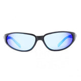 New Authentic Calcutta Carolina Sunglasses Matt Black Frames/ Polarized Blue Mirror Lens