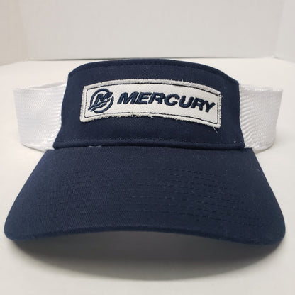 New Authentic Mercury Marine Visor Navy/ White Distressed Patch and Logo