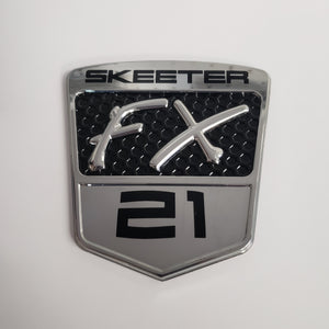 New Authentic Skeeter FX 21 Badge Chrome/Black