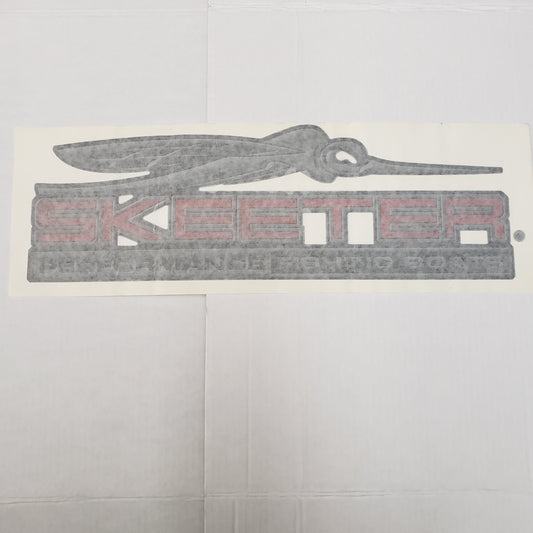New Authentic Skeeter Decal Red/ White/ Black 18"
