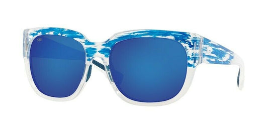 New Authentic Costa Sunglasses-Freedom Series -Waterwoman 2-Shiny American Sky Frame/Blue Mirror Lens-580G