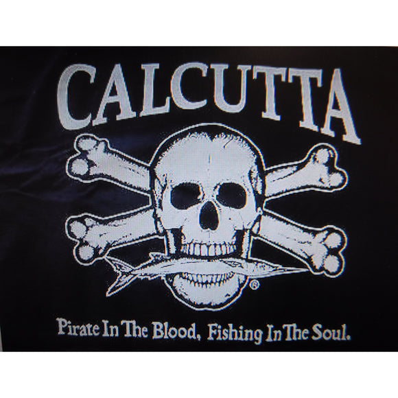 New Authentic Calcutta Short Sleeve Shirt-Denim/ Front Pocket/ White Original Logo with P.I.T.B-Large